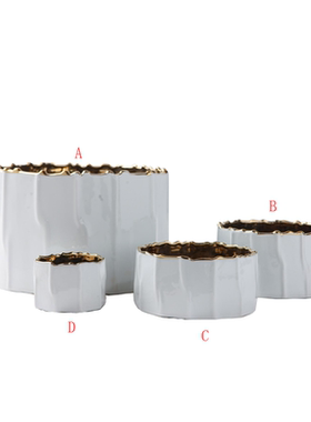 北欧风白色陶瓷水果盘配饰花器