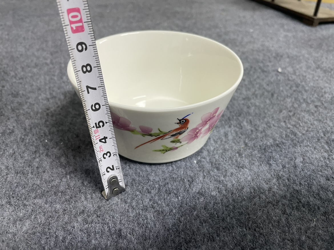 景德镇陶瓷7501水点桃花圆碗茶碗带爷爷头像收藏摆件19.9发两个 - 图3