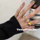 Thickened gold-plated threaded ring rings stacked ins
