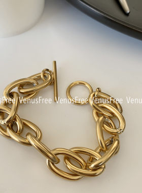 18k质感哑光夸张欧美风韩国手链