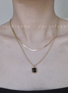 定制超闪不褪色镀金黑玛瑙