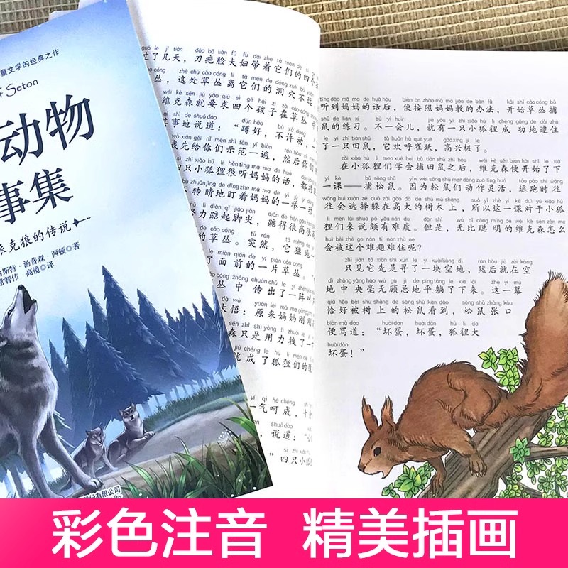 现货正版西顿野生动物故事集全套10册注音版儿童动物百科全书适合小学生一二三年级看的课外书青少年儿童名著椋鸠十动物小说全集-图2