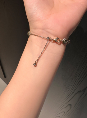 可调节~复古镶钻手链vintage风