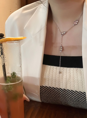 轻奢粉色小葫芦项链精致锁骨链