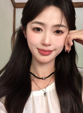 小众设计感暗黑风爱心吊坠项链