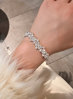 繁星如你轻奢镶钻珍珠项链手链