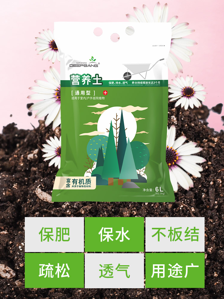 营养土园艺养花通用型土多肉兰花专用土盆栽种菜花肥有机肥料土壤-图1