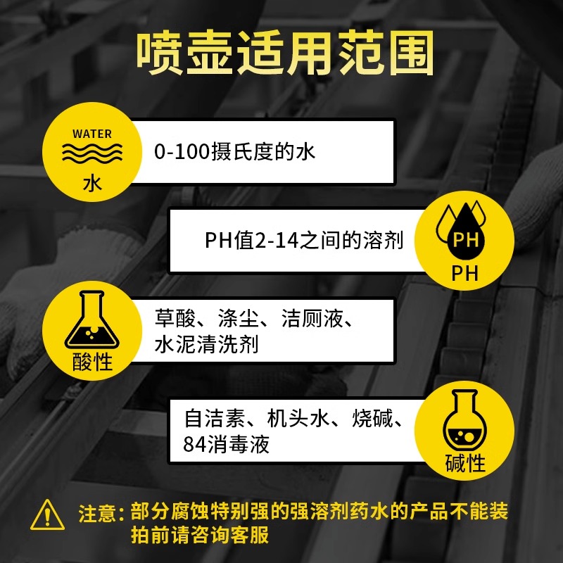 喷壶高压气压式浇花水壶高温喷壶清洁专用喷水壶漂白水耐酸碱喷头-图1