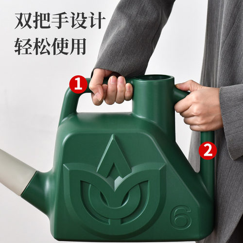 家用浇菜洒水壶9L菜园洒水壶浇花专用水壶大容量浇水壶花洒壶蓬壶 - 图1