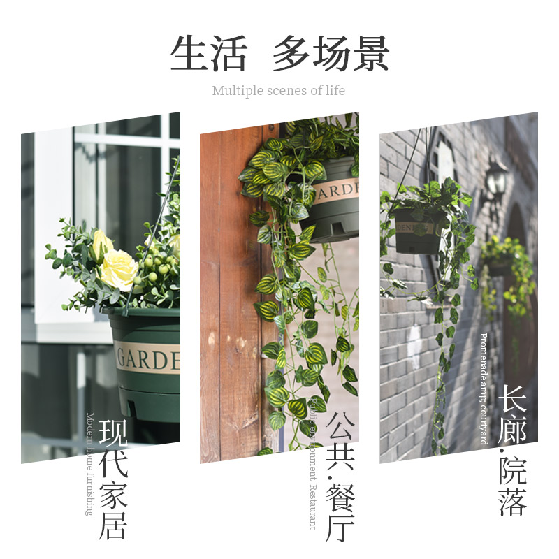 吊盆花盆悬挂式塑料悬挂式加仑吊篮花盆吊兰垂吊绿萝常春藤挂盆厚-图1