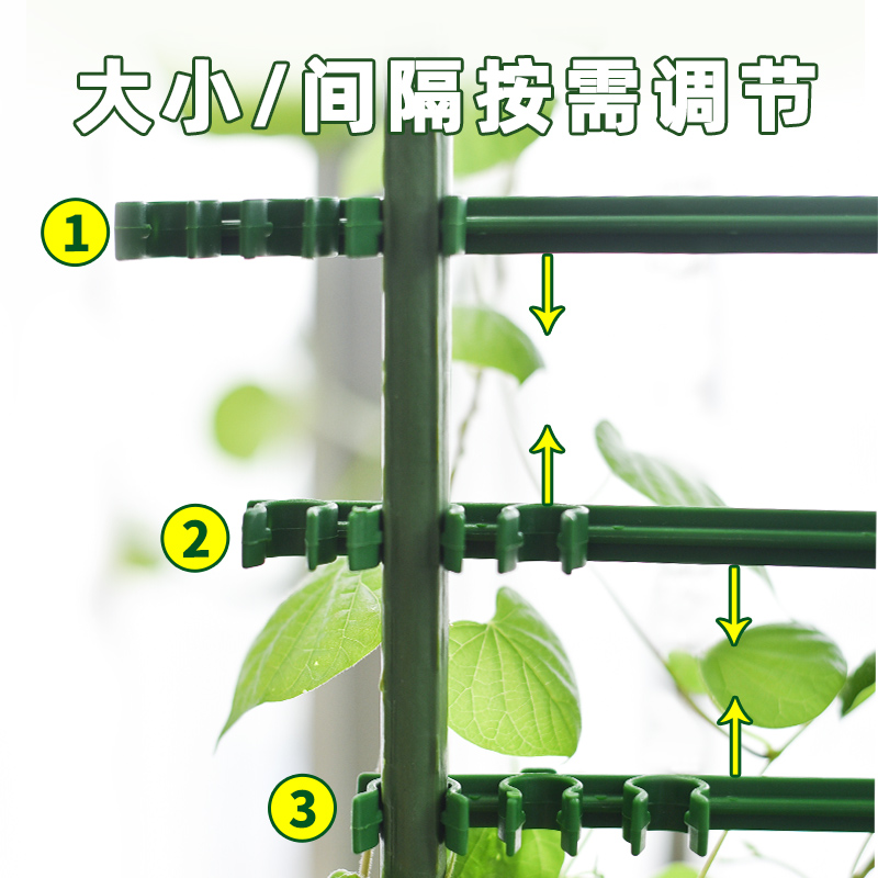 阳台庭院花架爬藤架植物固定支架支撑杆黄瓜葡萄架园艺爬藤杆牵引 - 图0