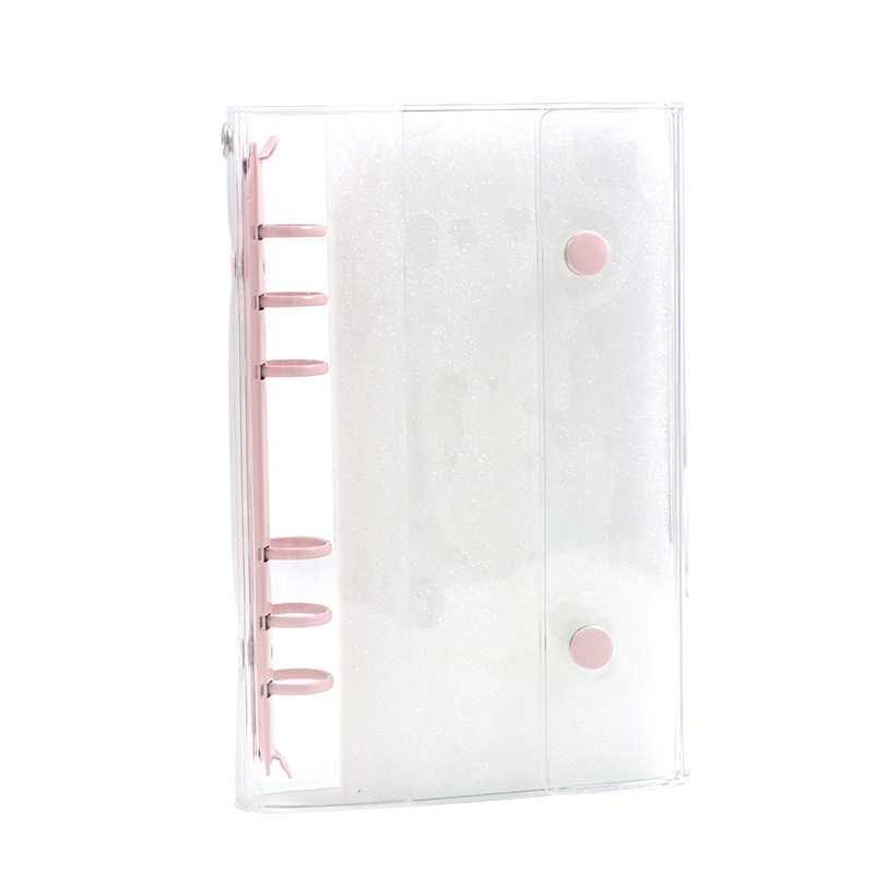 炫彩镭射星星活页笔记本超透PVC手帐本a6闪粉手账本子6孔活页软壳,淘宝优惠券,粉丝福利购,淘宝优惠卷