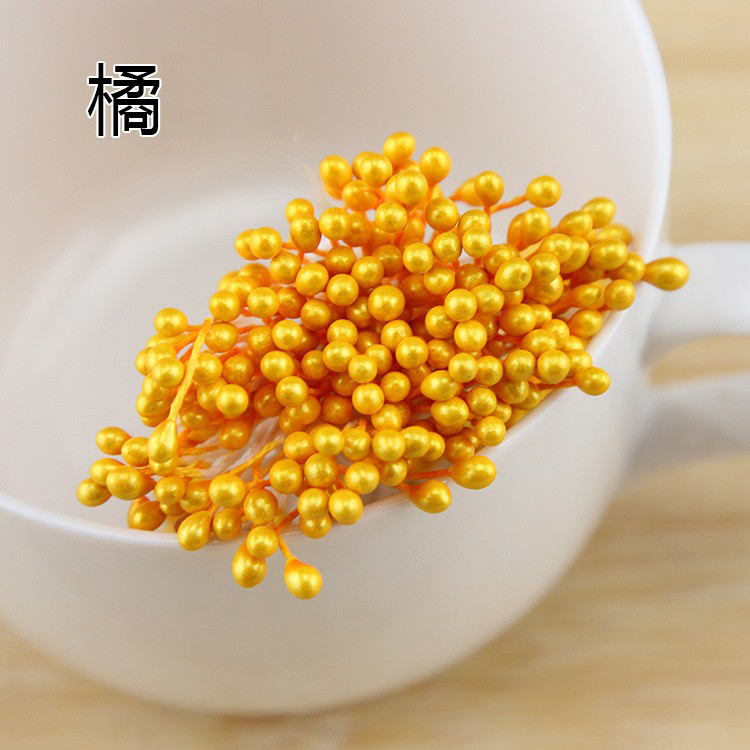 仿真雪纺珠光花蕊珠光花芯花心 手工diy花朵发簪缠花饰品材料配件 - 图2