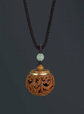 速效救心丸挂坠檀木急救