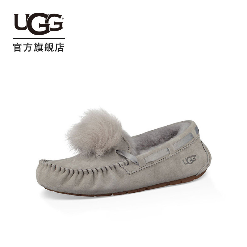 ugg秋冬平底ins网红仙女毛低帮鞋 UGG乐福鞋（豆豆鞋）
