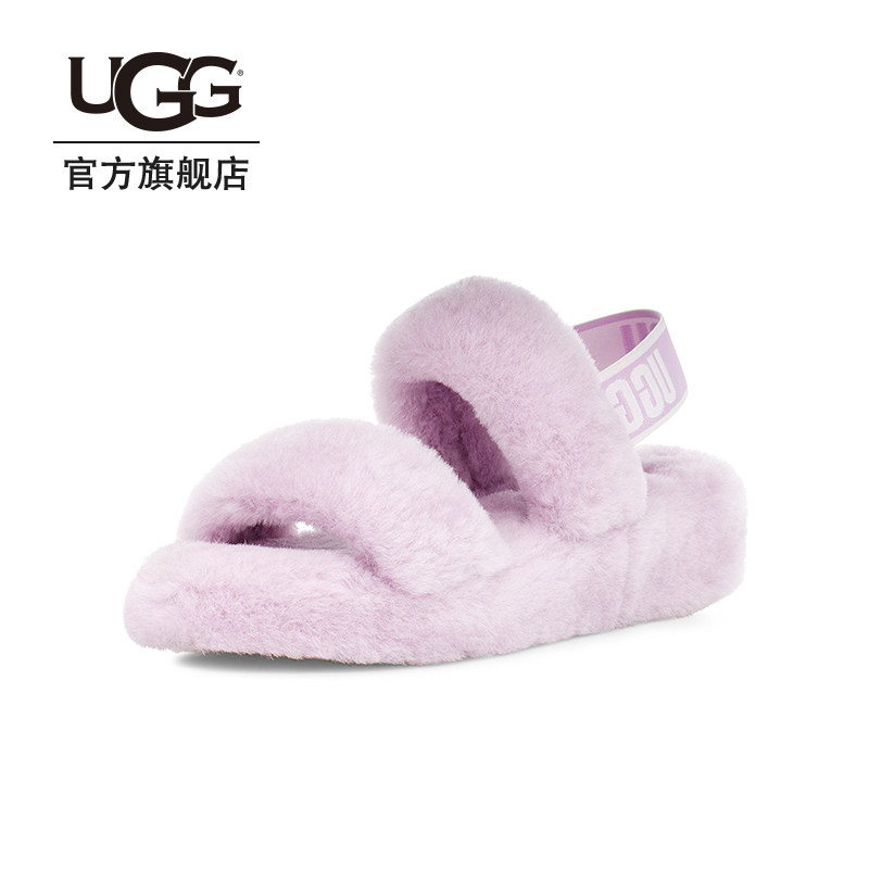 ugg2020春夏新款毛毛平底百搭凉鞋 UGG时装凉鞋