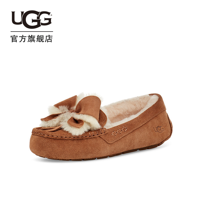 ugg2021秋季新款便鞋蝴蝶结豆豆鞋 UGG乐福鞋（豆豆鞋）