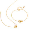 Original design love pig nose buckle ring jewelry set titanium steel necklace light luxury niche earrings stainless steel bracelet