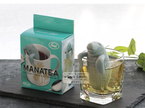 创意食品级硅胶茶包小人海狮泡茶隔茶漏茶滤茶叶过滤网滤茶器茶具 - 图2