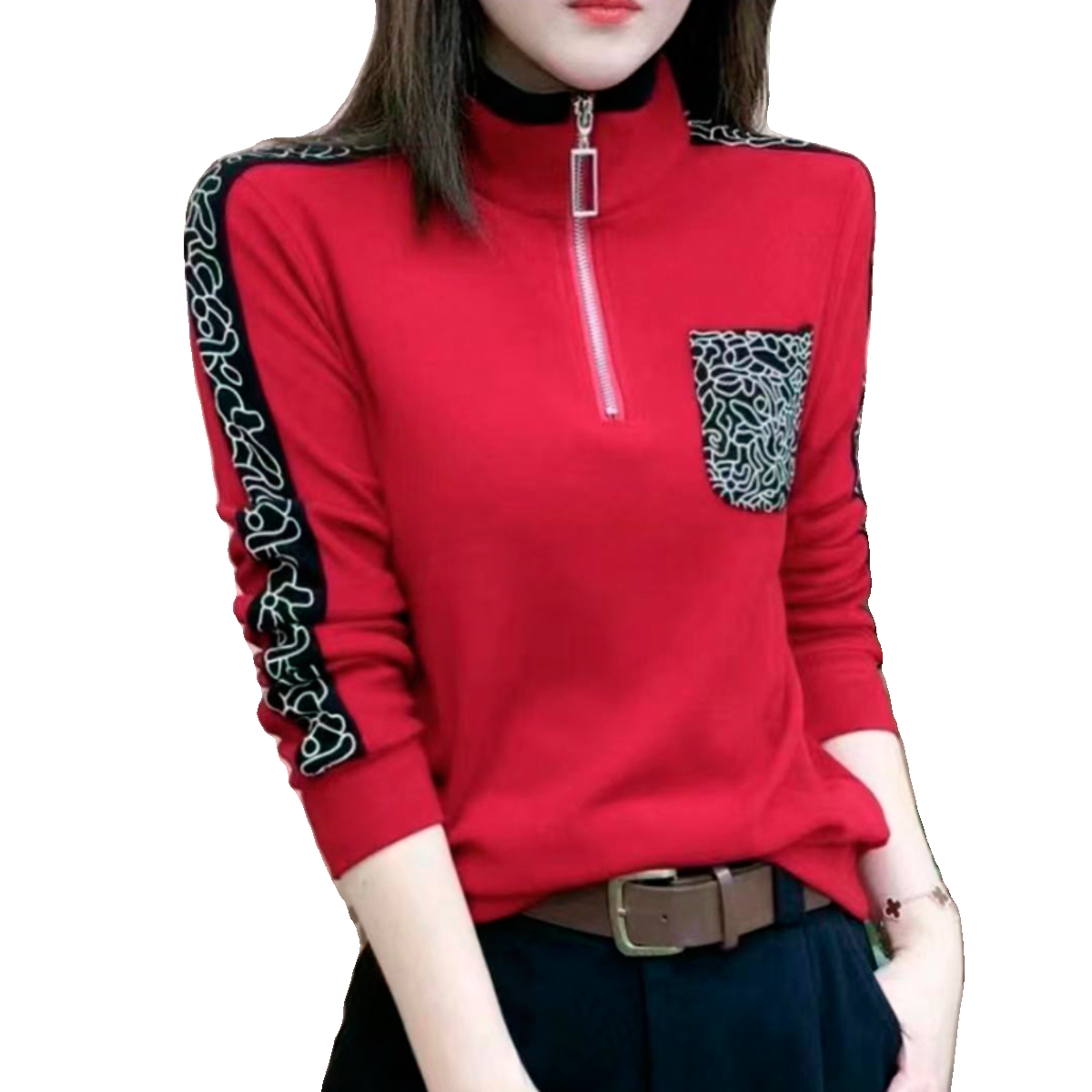 卫衣长袖秋冬款洋气半拉链双面德绒打底女上衣新款减龄显瘦小衫,淘宝优惠券,粉丝福利购,淘宝优惠卷