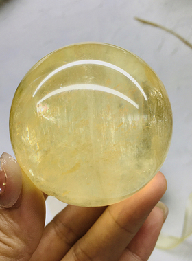 冰洲石摆件黄方解石客厅透体观赏