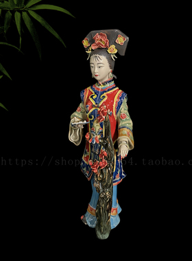 石湾公仔人物美女可爱风创意摆件