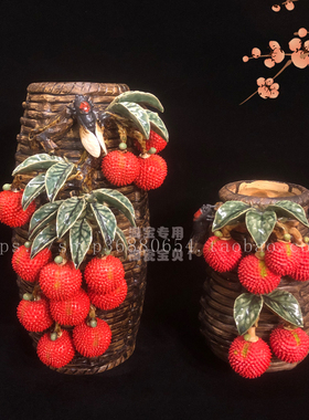 水养植物荔枝乔迁新居石湾陶瓷