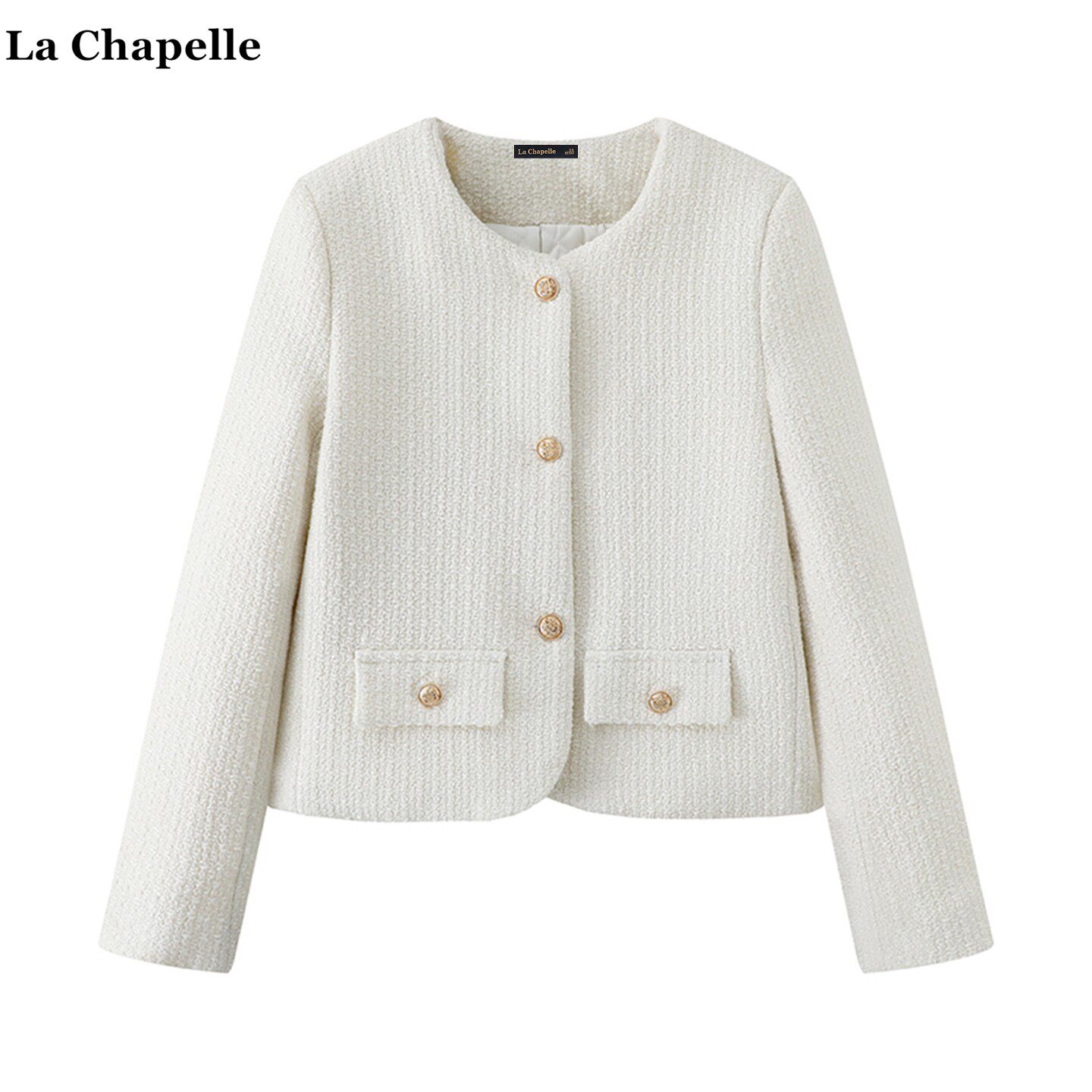 拉夏贝尔/La Chapelle法式小香风外套女秋冬新款名媛气质夹克上衣,淘宝优惠券,粉丝福利购,淘宝优惠卷