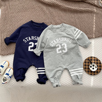 Baby clothes Spring and autumn season Three bars for men and women conjoined clothes in spring clothes for newborn children out of climbing clothes