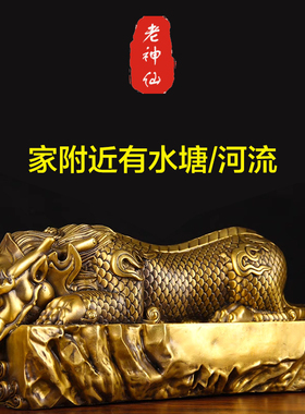 老神仙铜避水兽摆件卫生间在西北
