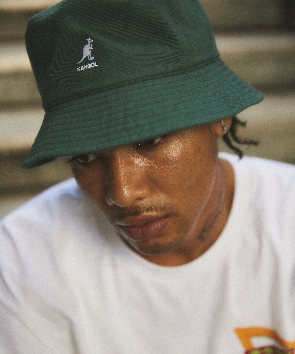 Kangol Washed Bucket袋鼠帆布水洗盆帽遮阳lisa同款平顶渔夫帽 - 图2