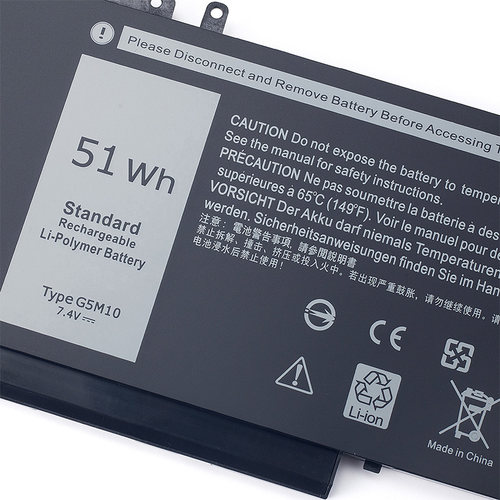 适用戴尔DELL E5250 E5450 E5550 3150 3160 G5M10笔记本电池51WH - 图1