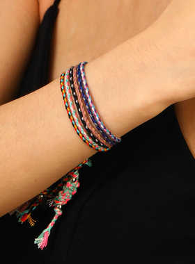 藏式民族风手工编织手链