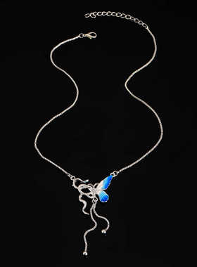 炫彩甜心蝴蝶灵蛇氛围感项链