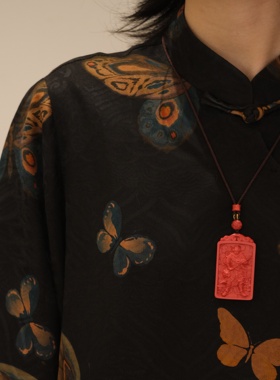 安之朱砂 财神吊坠 文财神 武财神赵公明关公挂坠项链男财神爷