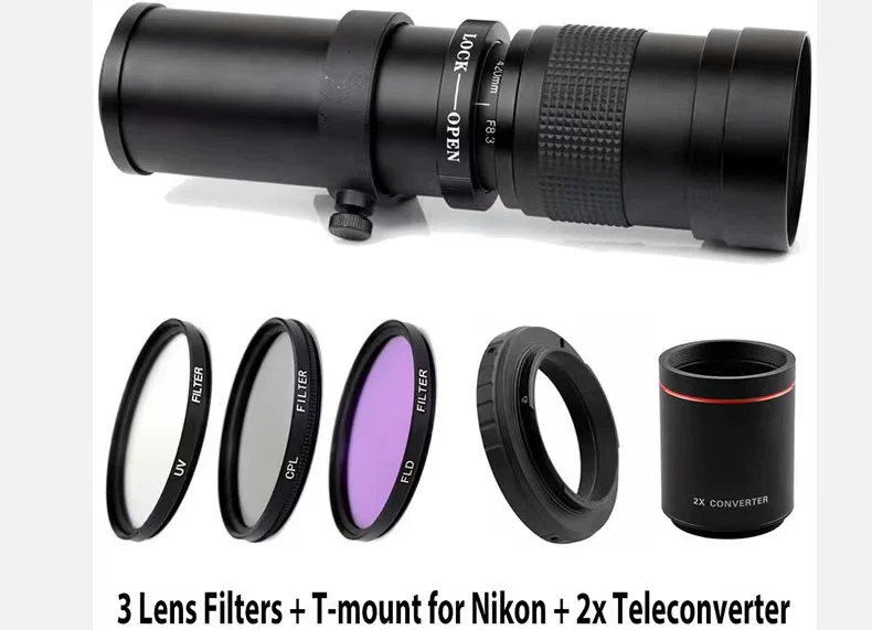 420-800mmf8.3 ручной зум Large zoom micro-single длиннофокусный объектив подходит для Canon Sony