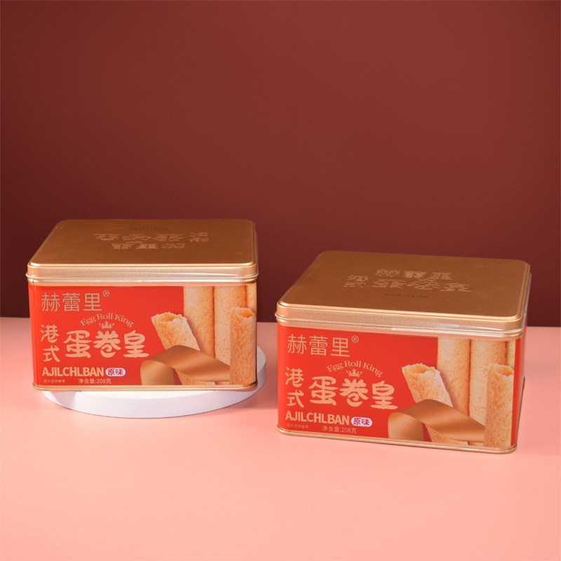 UDK优之良品港式蛋卷原味208g铁盒年货下午茶点心饼干礼盒伴手礼,淘宝优惠券,粉丝福利购,淘宝优惠卷