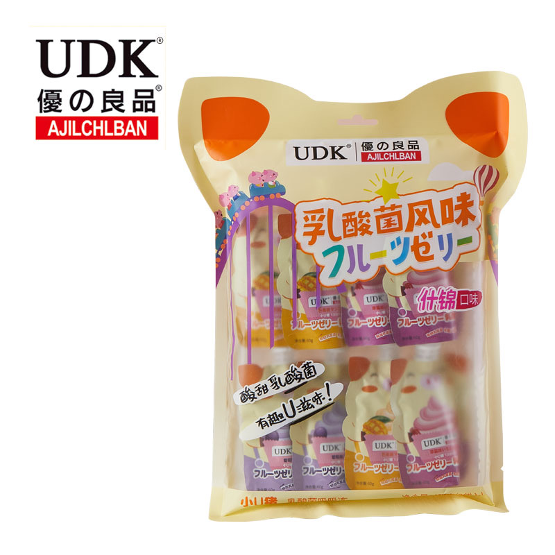 UDK优之良品小U猪可吸果冻冰淇淋混合味手提装袋装480g休闲零食 - 图3