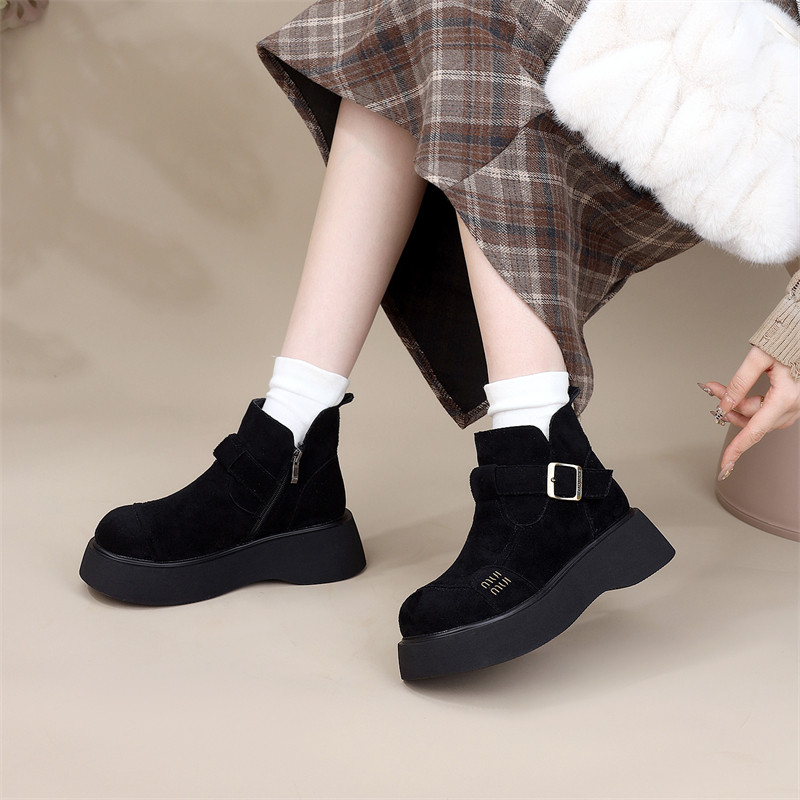 厚底大棉勃肯短靴女2025冬季新款羊毛加厚保暖抗寒东北防滑雪地靴,淘宝优惠券,粉丝福利购,淘宝优惠卷