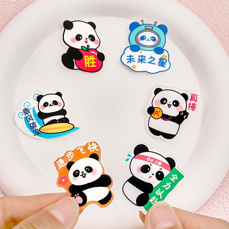 小学生奖励儿童节日礼品活动奖品创意实用熊猫胸针幼儿园开学礼物