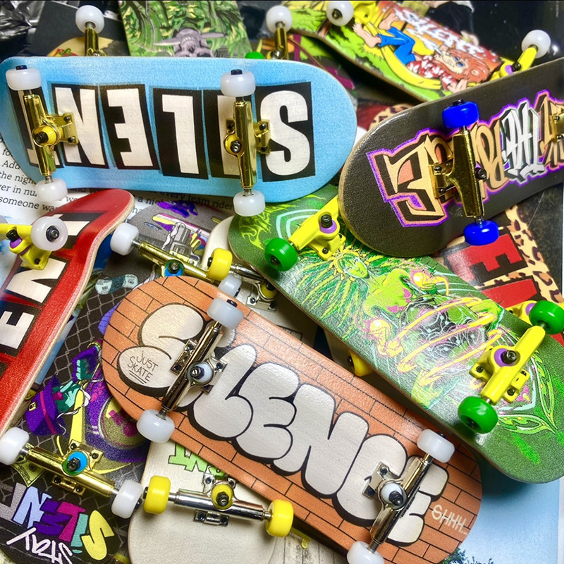 SIlent专业枫木宽手指滑板青少年指尖礼物迷你成人儿童双翘套板,淘宝优惠券,粉丝福利购,淘宝优惠卷