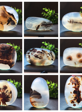 马料海洋玉髓吊坠方牌风景奇石草花玛瑙摆件一景一物精品像形包A2