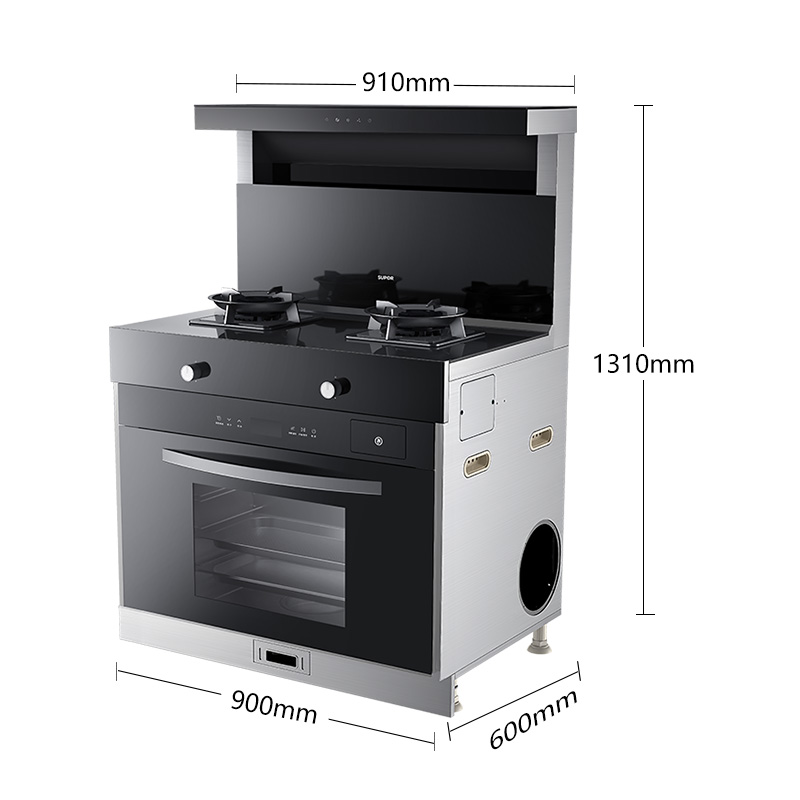 苏泊尔官方旗舰店苏泊尔集成灶家用一体灶MZ30厨房抽油烟机燃气灶蒸箱集成一体灶台0