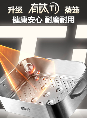 苏泊尔有钛0涂层电蒸锅大容量可拆洗多功能蒸煮炖一体锅2026新款