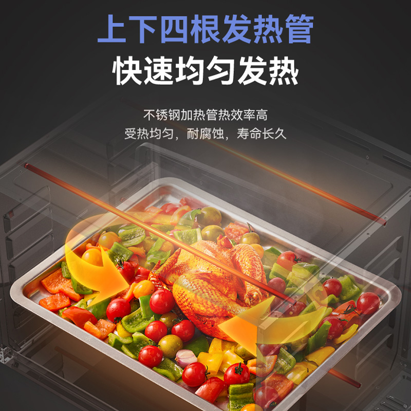 苏泊尔官方旗舰店苏泊尔电烤箱家用小型蛋糕面包烘焙机多功能全自动42L大容量烤箱3