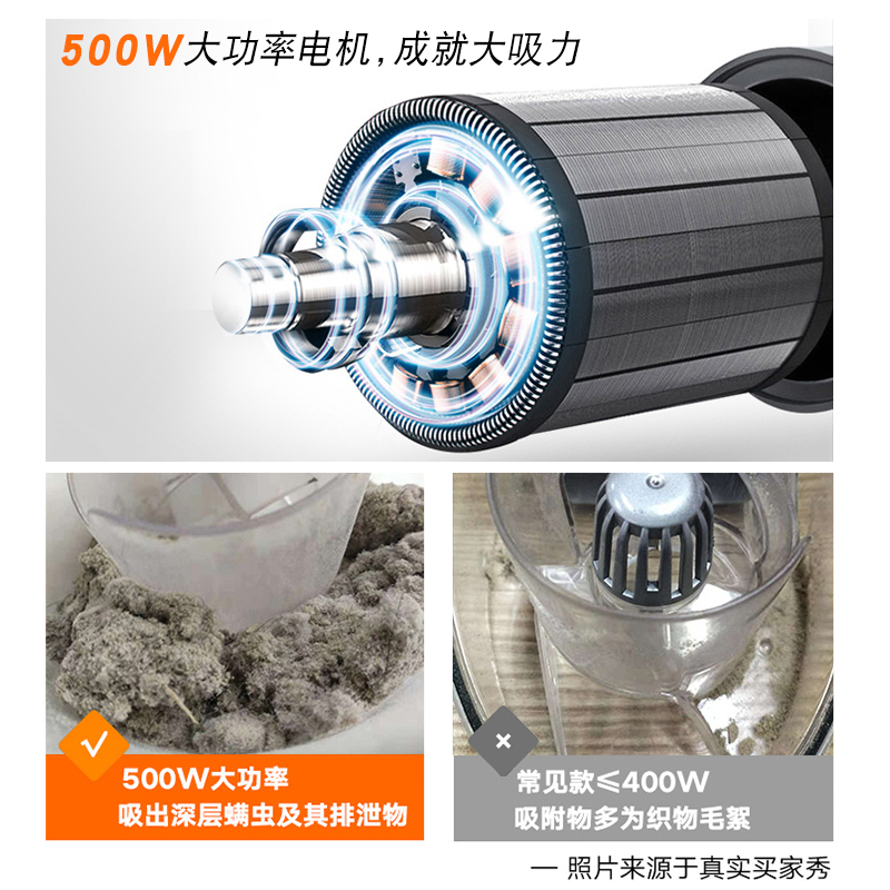 苏泊尔官方旗舰店苏泊尔VCS25A-05 家用床上除螨仪双拍打双紫外线触摸式去螨虫2