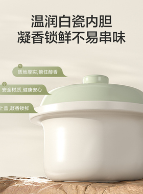 苏泊尔电炖锅家用小型电炖盅全自动陶瓷煲汤BB粥婴儿辅食电炖炖锅