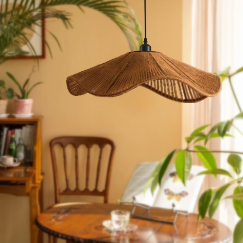 日式麻绳餐厅吊灯侘寂风创意卧室民宿书房编织灯具禅意茶室绳编灯,淘宝优惠券,粉丝福利购,淘宝优惠卷