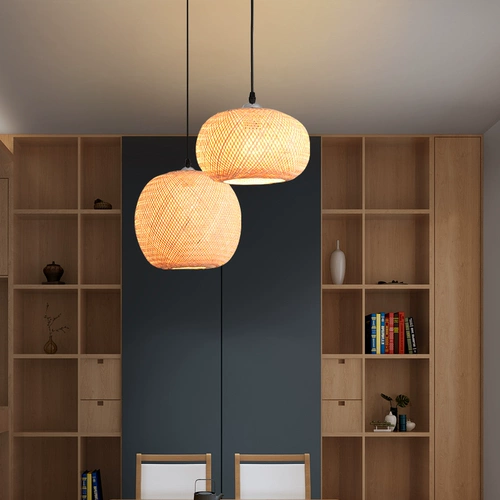 Люстра для загородного дома подходит для лестницы, бамбуковый светильник для гостиной для беседки, китайский стиль, для салонов красоты