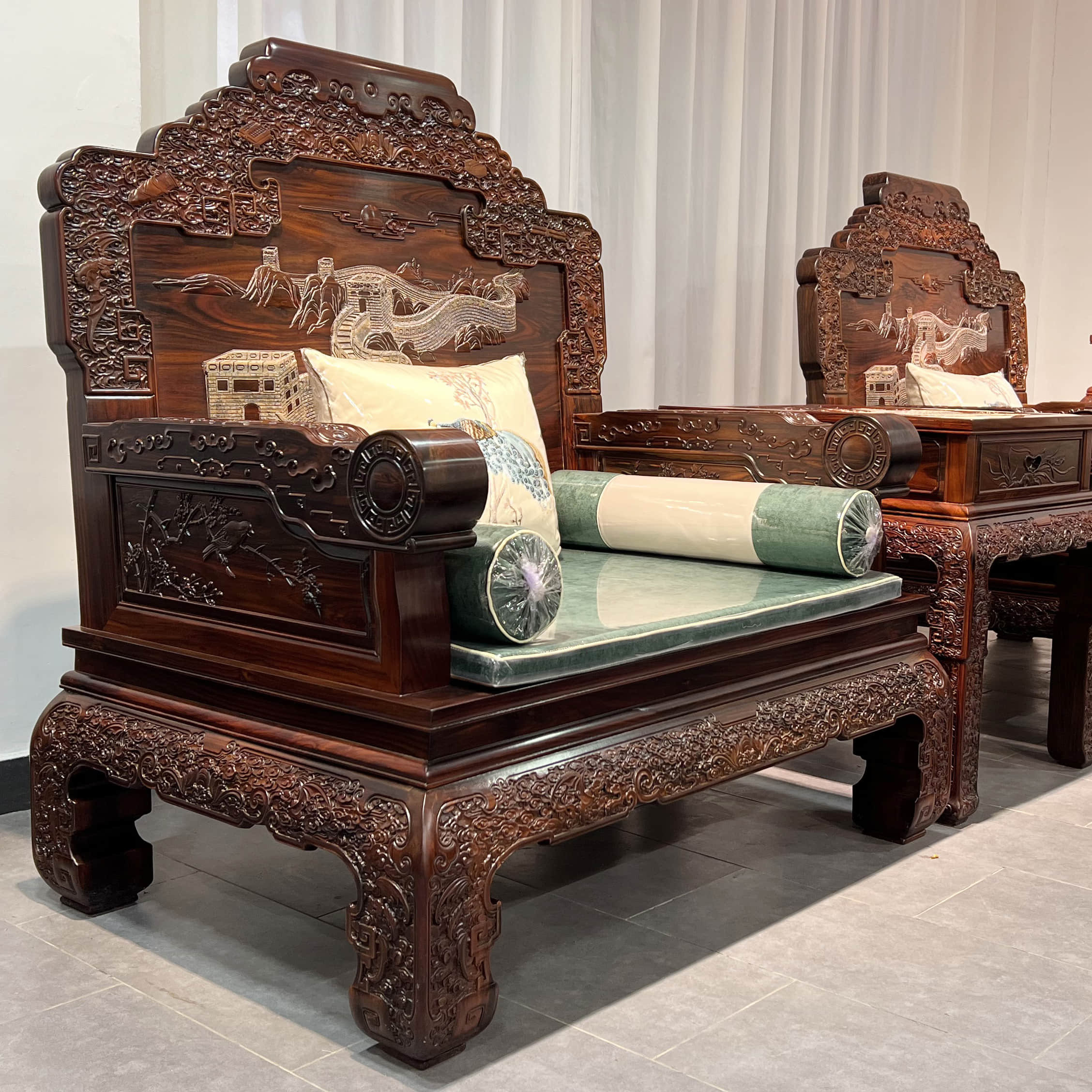 豪华大款印尼黑酸枝木沙发明清古典红木客厅家具阔叶黄檀万里长城,淘宝优惠券,粉丝福利购,淘宝优惠卷